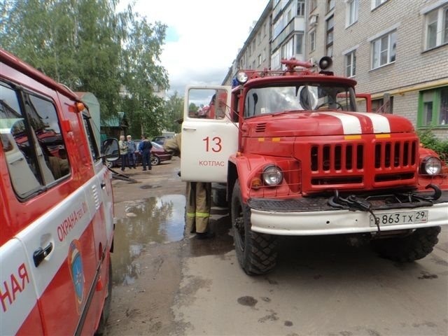 Пожарно-спасательные подразделения выезжали на пожар в г.Новодвинске Архангельской области.