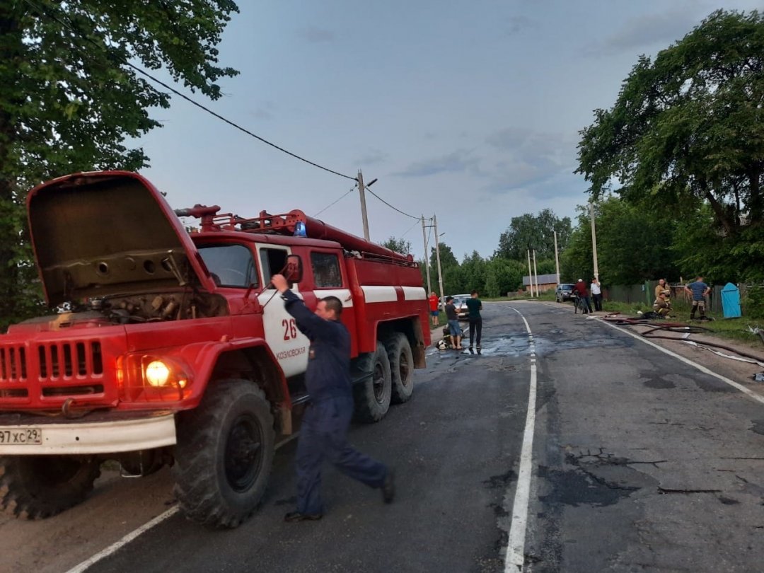 Пожарно-спасательные подразделения выезжали на пожар в МО г.Новодвинск Архангельской области.